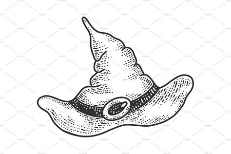 wizard hat sketch vector | Object Illustrations ~ Creative Market