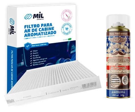 Kit Filtro De Ar Condicionado Mitsubishi Lancer E Pajero Limpa Ar