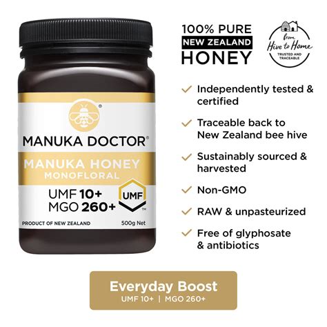 Umf 10 Monofloral Manuka Honey 500g Manuka Doctor Australia