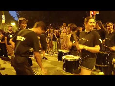 La Colla Del Drac Del Poblenou Tocando En La Nit De San Joan Barcelona