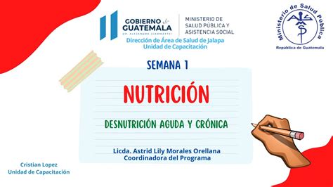 Nutrici N Semana Desnutrici N Aguda Y Cr Nica Youtube