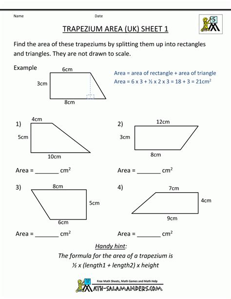 Free Printable Math Worksheets For 6th Grade