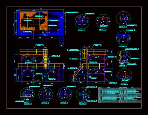 Detalle De Plataforma De Acero En AutoCAD Librería CAD