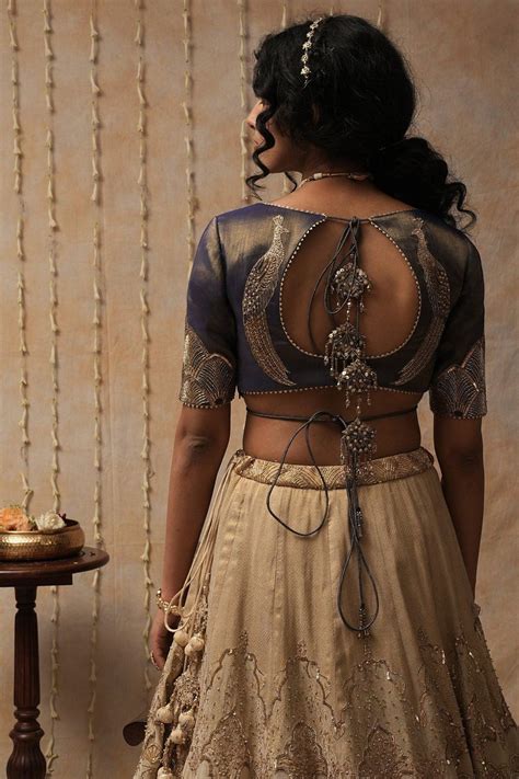 traditional lehenga blouse designs front and back simple 8