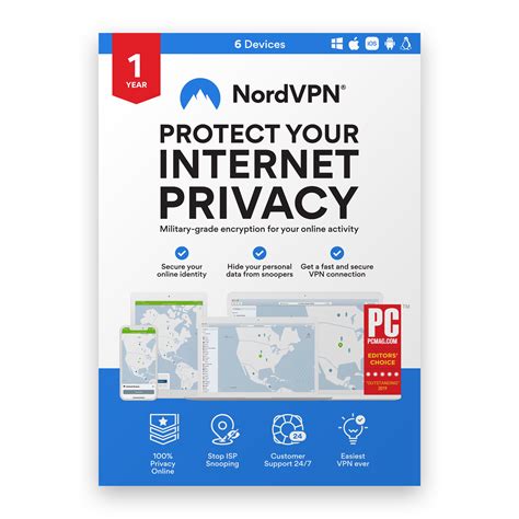 Nordvpn Internet Privacy Software 12 Month Subscription 6 Devices Digital Download