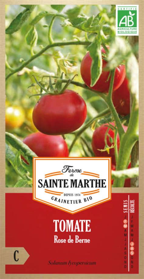 Graines De Tomate Rose De Berne Bio Ferme De Sainte Marthe Jardiland