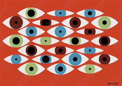 Eye pattern and background Vector eyes of different ethnicity and ...