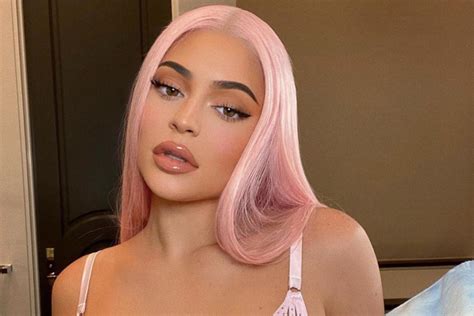 Kylie Jenner Pairs Her Pink Hair With A Matching Bra