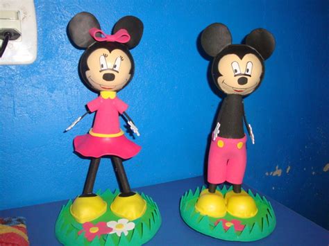 Minnie Ou Mickey 3d Em Eva Produtos Personalizados No Elo7