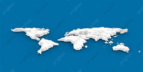 3d Snow World Map, Cream, Ice, Continent PNG and Vector with ...