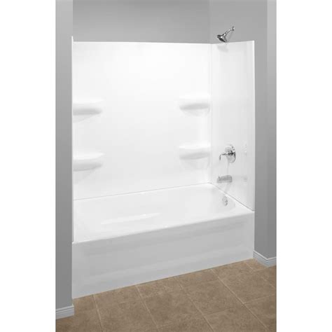 Style Selections Style Selections 54x30 White 2-Piece 54-in x 78-in ...