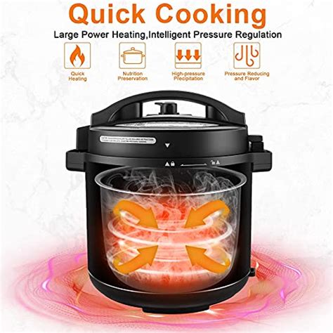 Nictemaw 17 In 1 Pressure Cooker 6qt Air Fryer Electric Pressure Cooker Combo Slow Cooker