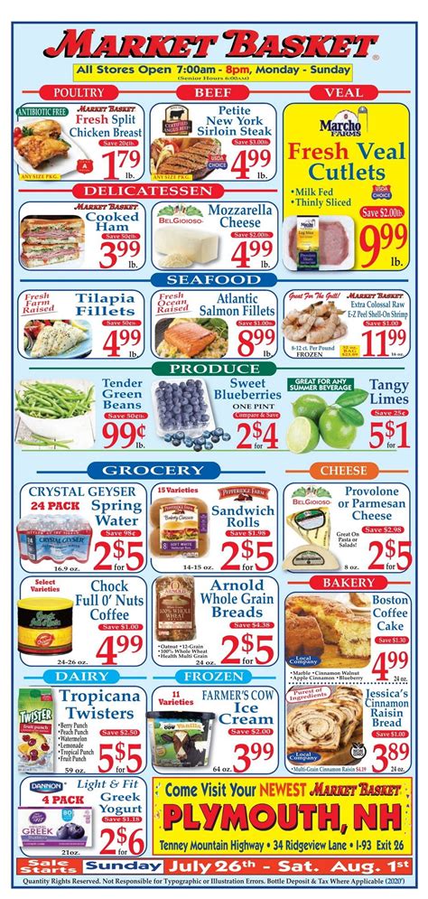 Market Basket Weekly Flyer Jul 26 – Aug 01, 2020