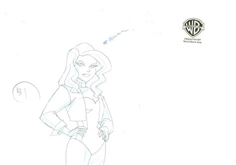 Justice League Unlimited Original Production Drawing Black Canary