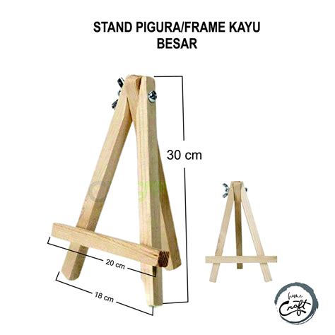 Jual Stand Kayu Tripod Kayu Standing Pigura Frame Shopee Indonesia