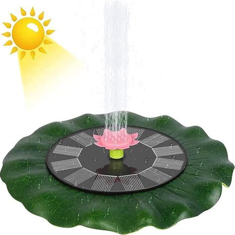 Fontaine Flottante Solaire Avec Buses En Forme De Fleur Trahoo