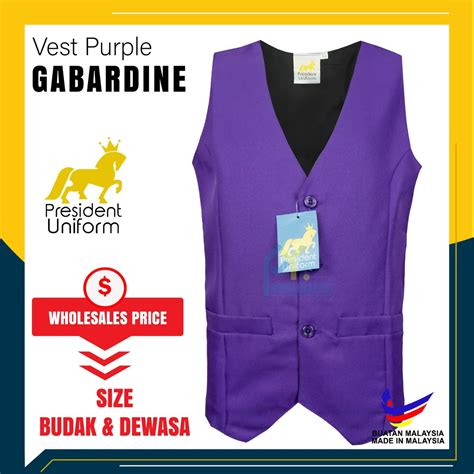 VEST PURPLE PENGAWAS READY STOCK VEST SEKOLAH RENDAH DAN MENENGAH