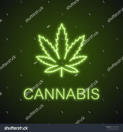 Marijuana Leaf Neon Light Icon Weed Stock Vector (Royalty Free ...