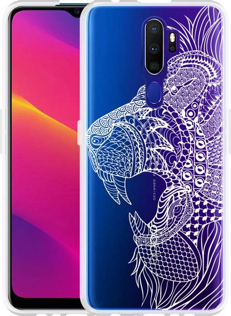 Oppo A Hoesje Leeuw Mandala Wit Designed By Cazy Bol