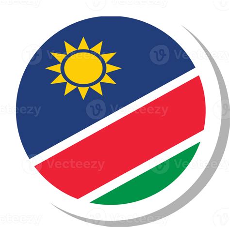 Namibia Flag Circle Shape Flag Icon 16707175 Png