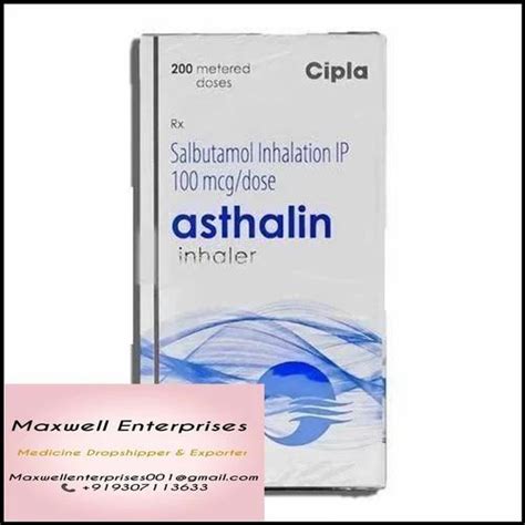 Salbutamol Cipla Asthalin Inhaler Non Prescription At Rs 105 Pack In