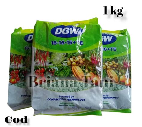 Pupuk NPK Mutiara DGW 16 16 16 TE 1kg Compaction Kemasan Pabrik