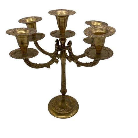 vintage gothic style brass candelabra