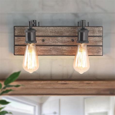 Lnc Light Modern Farmhouse Black Wall Sconce Rustic Solid Wood