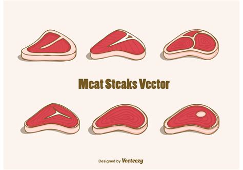 Meat Steaks Vector 90355 Vector Art At Vecteezy