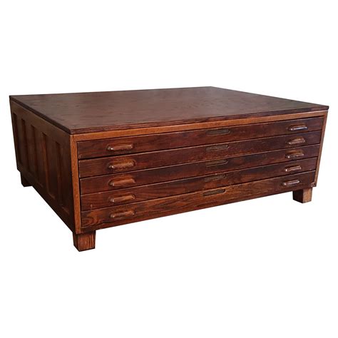 Vintage Hamilton Flat File Coffee Table For Sale At 1stdibs