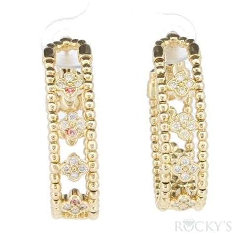 Beautiful Yellow Gold Diamond Earrings