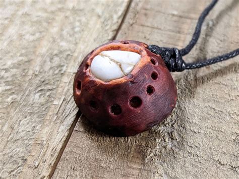 Hand Carved Avocado Stone Necklace Teardrop Natural Jewelry Etsy