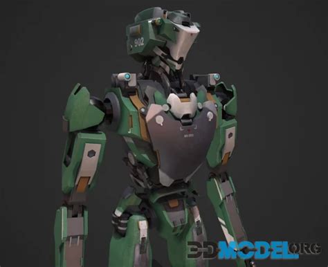 D Model Robot Free Low Poly Pbr