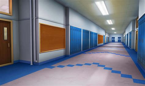 Download Empty And Bright School Hallway Background | Wallpapers.com