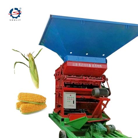 Automatic Fresh Sweet Corn Sheller Maize Huller Peeling Husking Machine