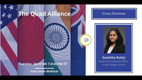 2022 Great Decisions Series The Quad Alliance YouTube