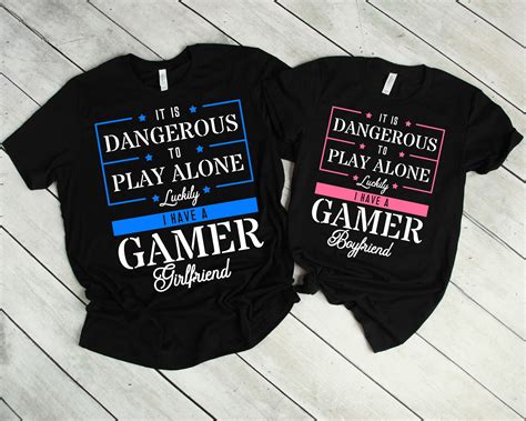 Boyfriend Gamer Girlfriend Gamer Couple Shirt Gamer Couple Etsy