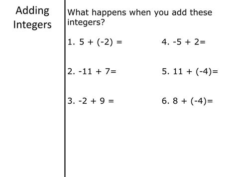 Ppt Adding Integers Powerpoint Presentation Free Download Id4263468