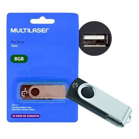 Pen Drive Gb Usb Twist Preto Pd Multilaser Submarino