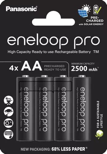 Panasonic Eneloop Pro Bk 3hcde 4be Pilha Recarregável Aa Cilíndrica Kit