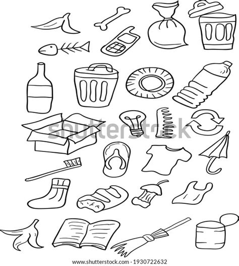 Garbage Doodle Design Vector Illustration Stock Vector Royalty Free