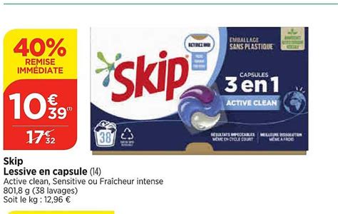 Promo Skip Lessive En Capsule Chez Bi Icatalogue Fr