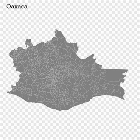 3 D Mapa De Oaxaca Es Un Estado De México Stock de ilustración