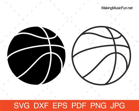 Basketball SVG Cricut Cut Files. Basketball Silhouette Clip Art ...