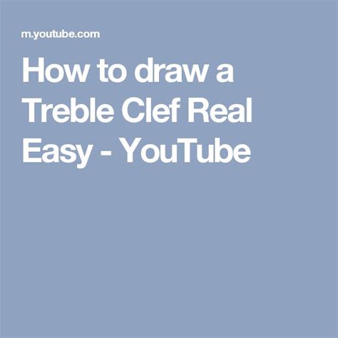 Draw A Treble Clef Easy