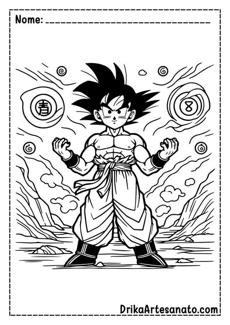 50 Desenhos Do Goku Para Colorir - 50 Desenhos do Goku para Colorir Grátis em PDF