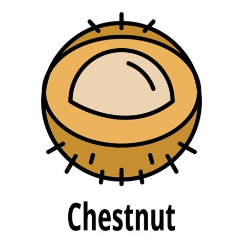 Premium Vector Chestnut Icon Outline Chestnut Vector Icon Color Flat