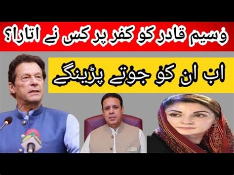 Waseem qadir pti waseem qadir join pmln وسیم قادر کو کس نے کفر پہ