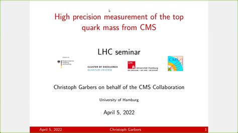 High Precision Measurement Of The Top Quark Mass From Cms Cern