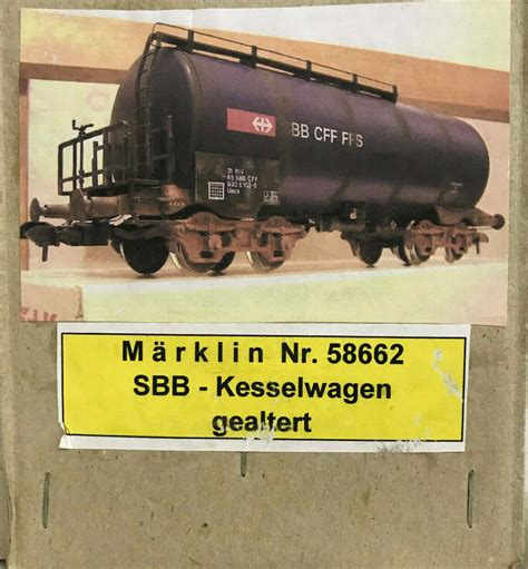 Märklin 58662 Spur 1 Tankwagen SBB patiniert Güterwagen Neuzustand